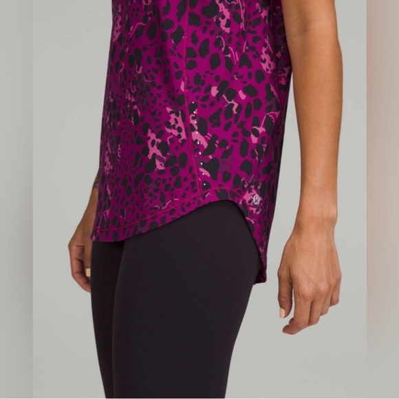 Lululemon Sculp Tank Top Cheetah Print Magenta Purple - Picture 3 of 10